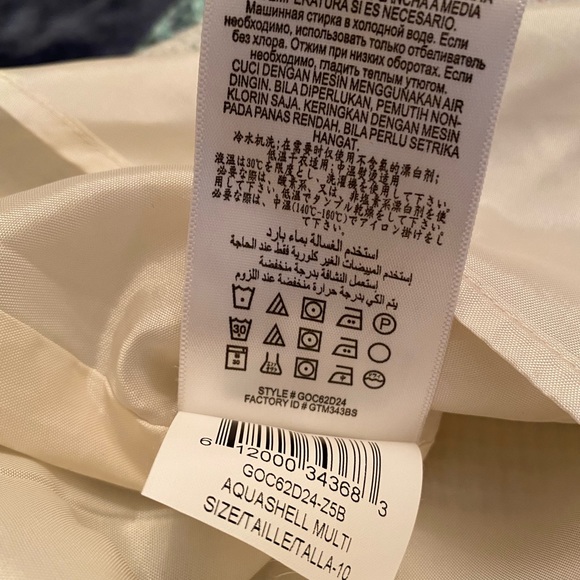 BCBGeneration Light Aqua Blue & Purple Tweed Collared Open Back Side Laced Dress - Picture 6 of 10